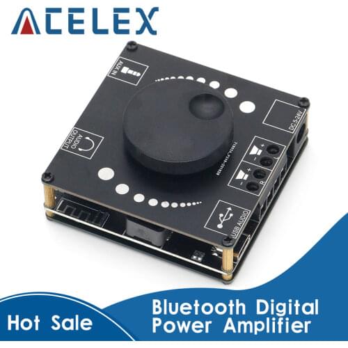 XY-AP50H HIFI Bluetooth 5.0 2x50W Wireless Audio TPA3116D2 Digital Power amplifier Stereo board Amp Amplificador USB AUX 3.5MM