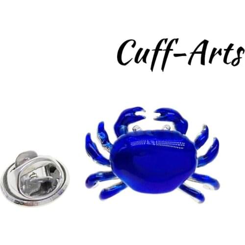 Lapel Pin Badges for Men Blue Crab Lapel Pin Badge Fashion Brooches Novelty Lapel Pin By Cuffarts P10392