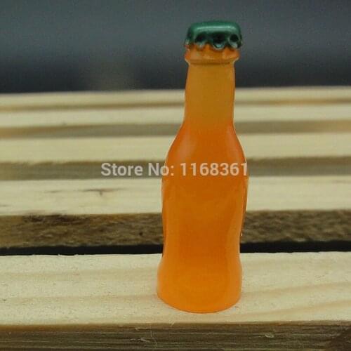 1pcs/lot resin solid orange color Cocktail bottle jelly jar 30mm dollhouse Toy diy for Home Decoration Crafts A033-7