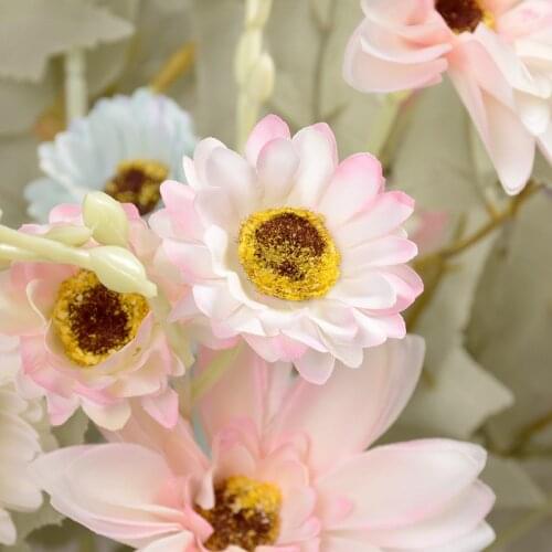 5pcs flores artificiales 5 fork Dahlia silk Flower for home decoration Fake Flower Decoration Wedding flower garland arrangement