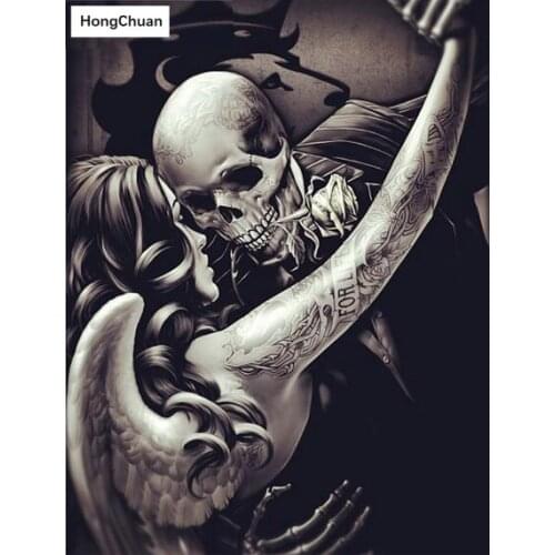 5D Diamond Painting Full Square/Round Diamond Embroidered Beauty Skull Handmade Rhinestone DIY Mosaic Home Decoration Gift