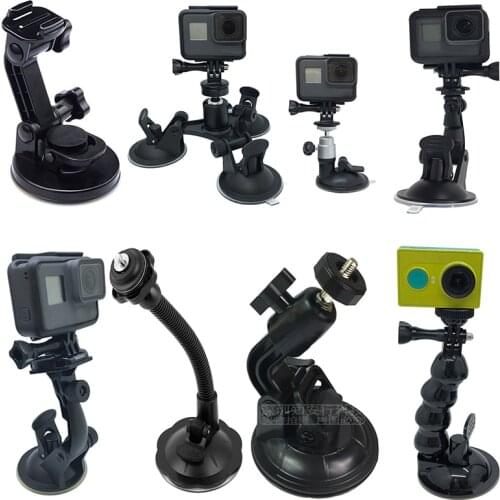Mini Action Camera Accessories Car Sucker Cup For Gopro Hero 7 6 5 4 Session XiaoYi 4K SJCAM EKEN Window Glass Suction Cup Mount