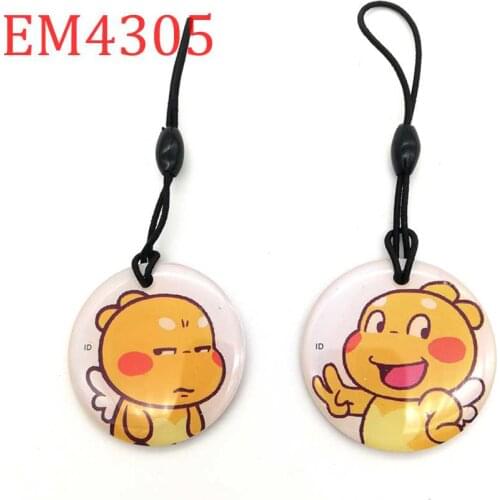 125Khz ID Rewritable Blank Card Clone Copy Keyfob RFID Token Tag Smart Tag Dropping Glue Waterproof Access Control Keychain 1Pcs