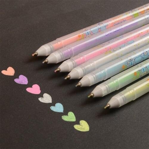 7 in 1 Water Color Pen Chalk Paint Gel Pen for Photo Album DIY Wedding Birthday Photo Album Album Pen Black Cards Scrapbook Prop