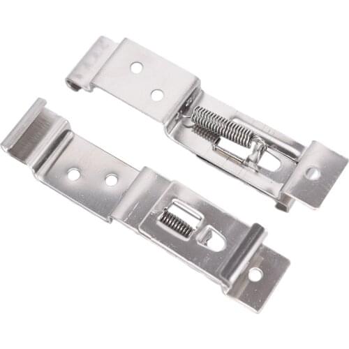 2Pcs European American Australia Car License Plate Frame Holder Trailer Number Plate Clips Spring Loaded Stainless Steel Bracket