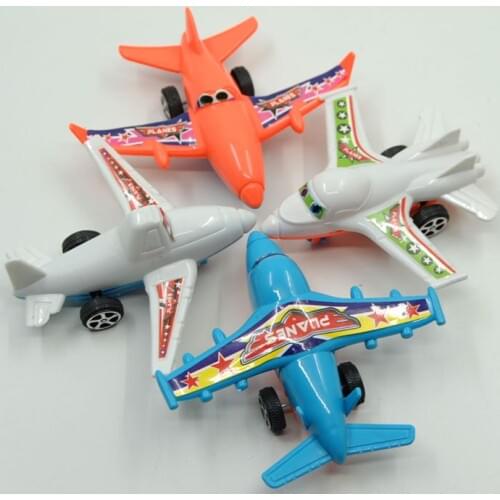 Pull Back Airplane Plastic Planes Model Friction Baby Educational Toy Child Toys Mini Car Kit Children Funny Simulated Plane