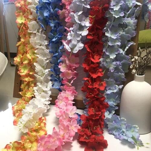 Elegant Artificial Flower Wisteria Flower Vine 33CM Home Garden Wall Hanging DIY Rattan For Hotel Xmas Party Wedding Decoration