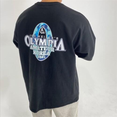 Cotton Gym Shirt Sport T Shirt Men Short Sleeve Running Shirt Men Workout Training Tees Fitness Loose large size