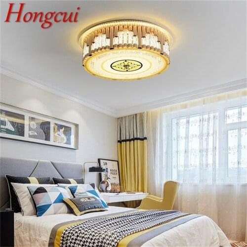 Hongcui Crystal Ceiling Lighting Postmodern Luxury LED Lamp Fixtures Home For Dining Room Decoration