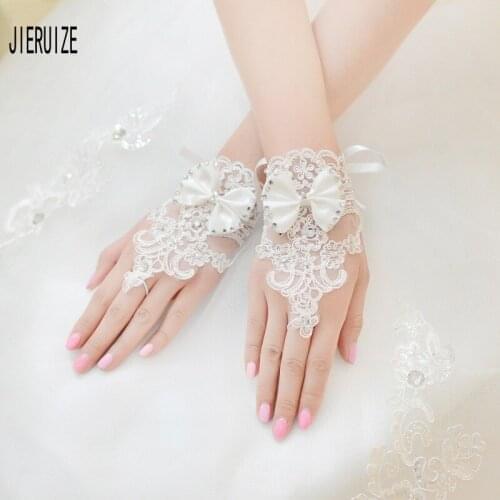 JIERUIZE Bridal Short Gloves