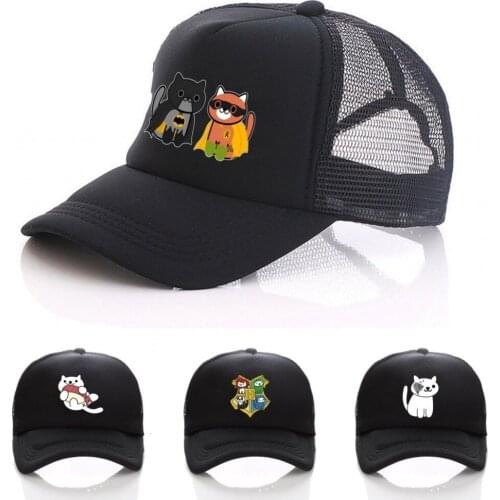 Anime Neko Atsume cute cartoon cosplay cap cotton Mesh funny Novelty adjusted baseball snapback hat