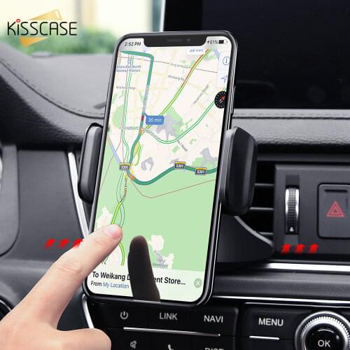 KISSCASE Car Phone Holder CD Slot Phone Mount Holder For iPhone Samsung 360 Degree Rotation Universal Mobile Phone Holder Stand