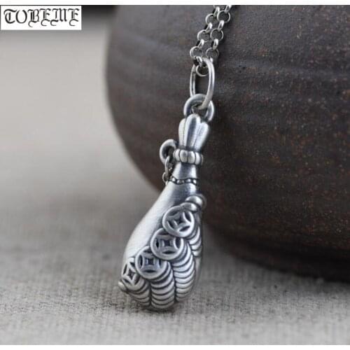 100% 999 Silver Lucky Wealth-Coin Pendant Pure Silver Good Luck Wealth Pendant Women Pendant
