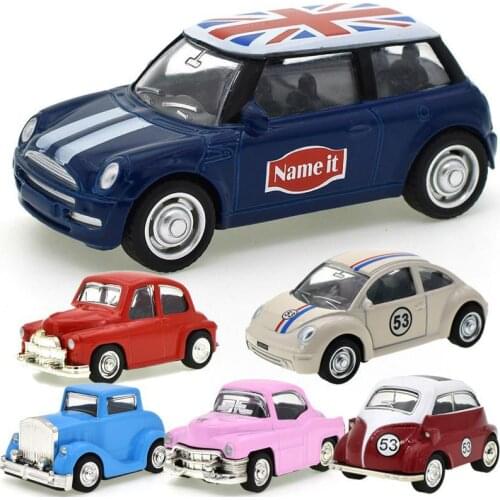 1:43 Mini Simulation Alloy Model Beetle Bubble Car Toy Sports Car Cartoon Vehicle Collectable Desktop Decor Toys For Kids Boys