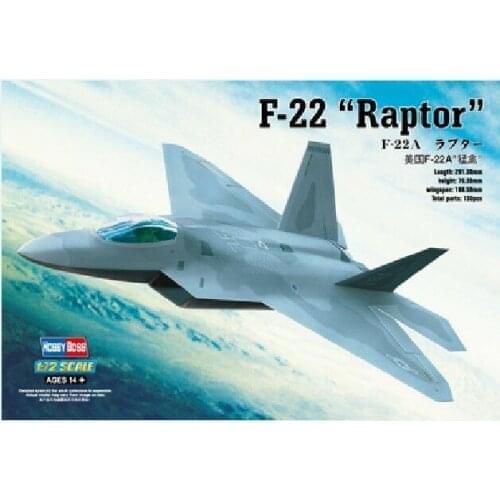 Hobbyboss 80210 1/72 Scale F-22A Raptor Model Kit