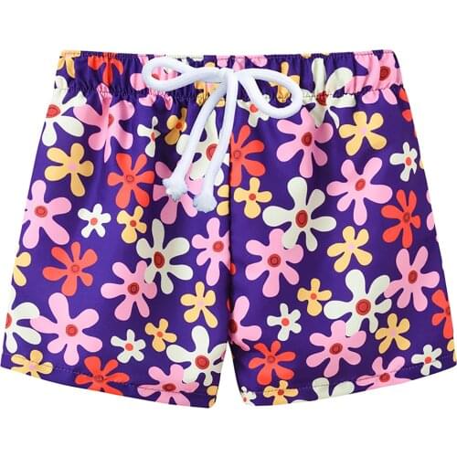 Fashion Girls Boys Summer Board Shorts Beachwear Kids Swimming Briefs Swimwear Cartoon Print Sport Exercise Casual Beach Shorts