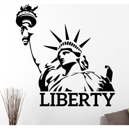 Statue of Liberty Wall Decal Lady Liberty Home Interior Design Wall Sticker Vinyl Bedroom Living Room Decoration Murals X118