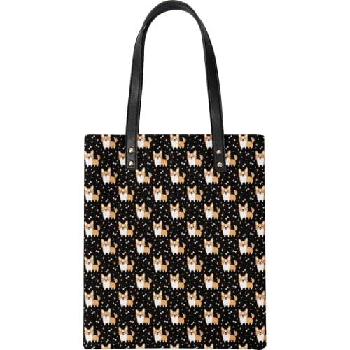 New Arrive Fashion Custom DIY Dog Pet Designed 3D Print PU Leather Handbags Customer DropShipping