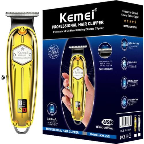 Original cord cordless LED hair trimmer barber shop professional hair clipper electric for men metal shell pro haircut machine