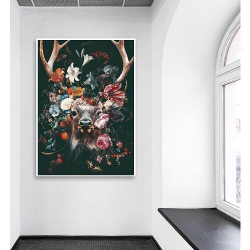 Panda Tiger Lion Jungle Wild Animal Art Canvas Painting Poster and Print Cuadro Wall Art for Living Room Home Decor (No Frame)