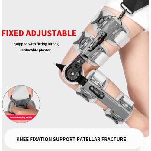 Knee fixation support patellar fracture meniscus rehabilitation ligament injury knee leg adjustable protection