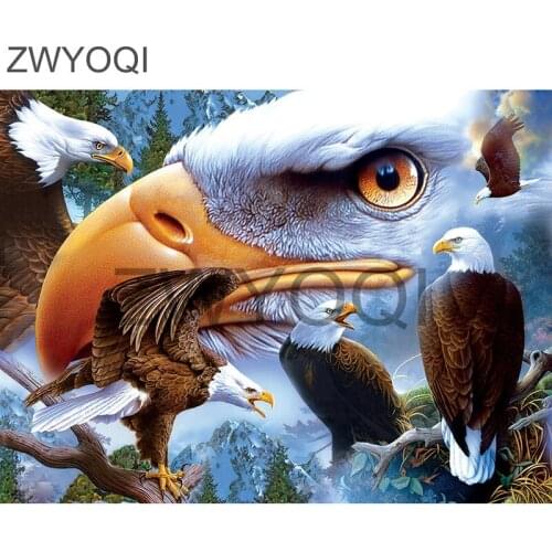 Full Round Diamond embroidery Cross stitch Eagle bird Full Square Diamond mosaic Eagle bird 5D DIY Diamond painting Eagle bird