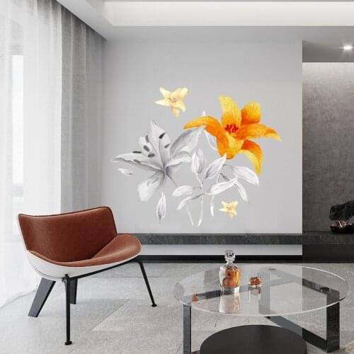 Modern Tulip Wall Stickers Flowers Home Decor Aesthetic Living Room Bedroom Decor Door Paste Self Adhesive Vinyl Wall Decals