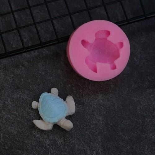 Silicone Fondant Mold Cute Sea Turtle Shape Ocean Theme Tortoise Fondant Cake Decoration Gum Paste Chocolate Mould Small Size