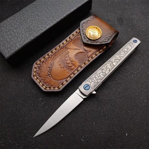 Skull MS3 M390 Folding Knife Tactical Self Defense Knife Outdoor Pocket EDC Knife Camping Hunting Survival