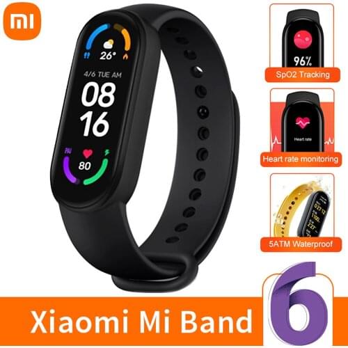 Xiaomi Mi Band 6 Smartwatch 1.56’’ AMOLED BT5.0 Fitness Tracker 30 Sports Modes/5ATM/Heart Rate Monitor Mi band 6