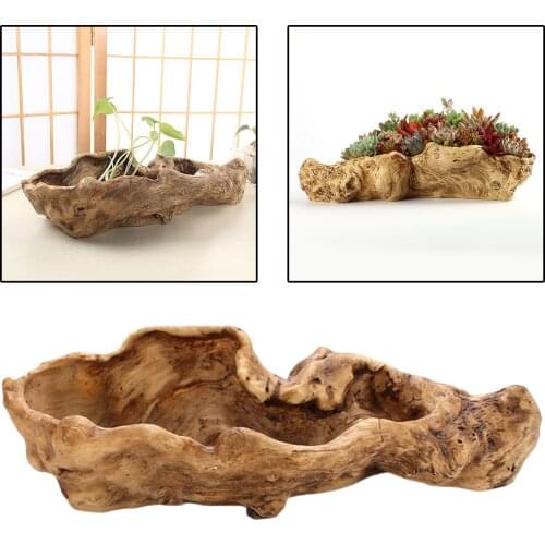 Resin Flower Pots Vase Succulent Plant Pot Balcony Bonsai Basin Flowerpot Nursery Pots Garden Planters