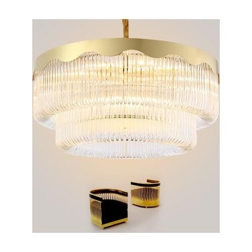 Post Modern Crystal Chandelier Golden Crystal Chandeliers Lighting Fixture LED Lamps Luxury Round Home Indoor Lighting