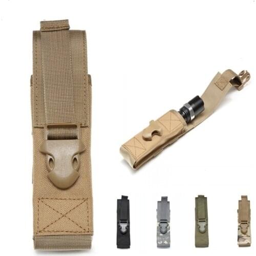 CQC Molle System 1000D Flashlight Pouch Military Accessories Holder Case Airsoft Hunting Tool Bag Molle Clip Light Holster