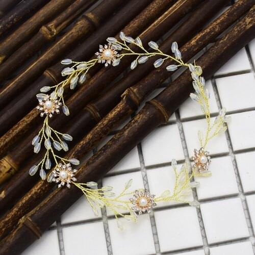 Luxury Opal Crystal Leaf Headband for Bridal Hair Decorations Wedding Tiara Bride Frontlet Hair Accessories Head Jewelry