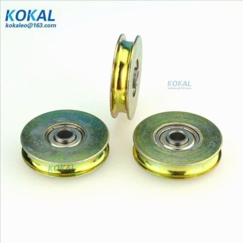 [U0638-8]1PCS high quality U groove type aluminium window glass door sliding big roller wheel U pulley 0638U 6*38*8mm