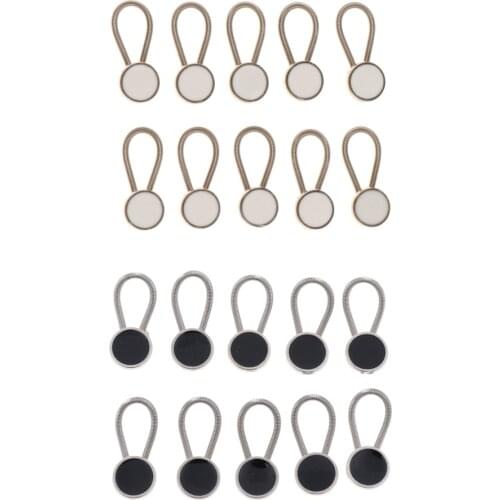 10 Pieces Metal Collar Button Extender Extension Spring Elastic For Shirt Dress Tuxedo Coat Pants Shirt