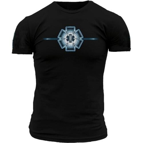 Unique Star of Life Badge Iron Medic T-Shirt. Summer Cotton O-Neck Short Sleeve Mens T Shirt New S-3XL