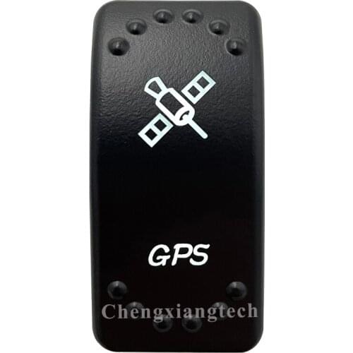 Dual White Led Light 12V 24V Car Boat Caravan Rocker Switch Laser Engraving GPS, 5 Pin On Off SPST Waterproof