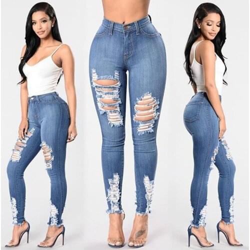 Womens Commuter Stretch Pierced Slim Fit Plus Size Feet Pants Womens Jeans