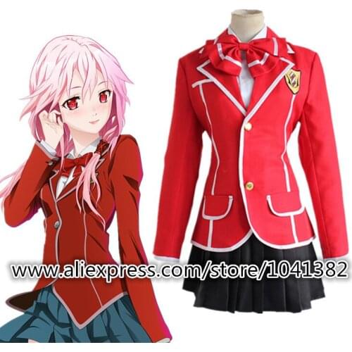 Guilty Crown Inori Yuzuriha Female School Uniform Cosplay Costume any size