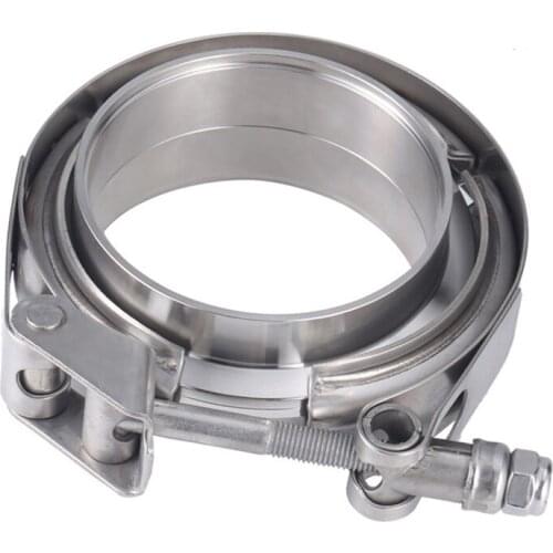 2.25/2.36/2.5/3/4 inch Male Female Flange Exhaust V Band Clamp Flange Kit Quick Release Clamp For Turbo Exhaust Pipes Clamp