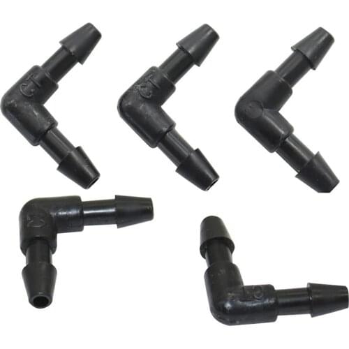 3/5mm Hose Barbed Elbow Connectors Garden Irrigation Pipe Connectors Garden Water Hose Adapter 50Pcs