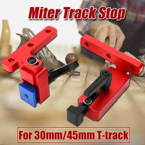 30/45mm DIY Woodworking Tool Miter Track Stop For T-Tracks Manual Durable In
