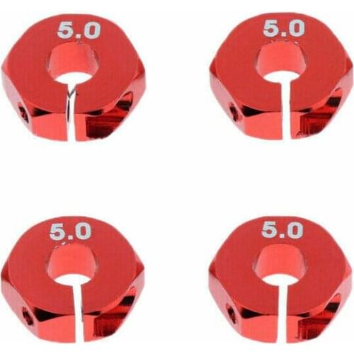 4Pcs Aluminum Alloy 5mm Wheel Hex Drive Adapter Upgrade Parts with 4 Pins Screws for HSP 1/10 RC Car Accessories