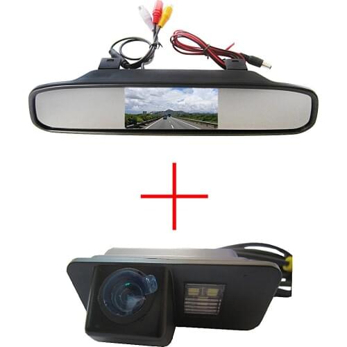 Color CCD Chip Car Chip Rear View Camera for FORD MONDEO/FIESTA/FOCUS HATCHBACK/S-Max/KUGA + 4.3 Inch rearview Mirror Monitor
