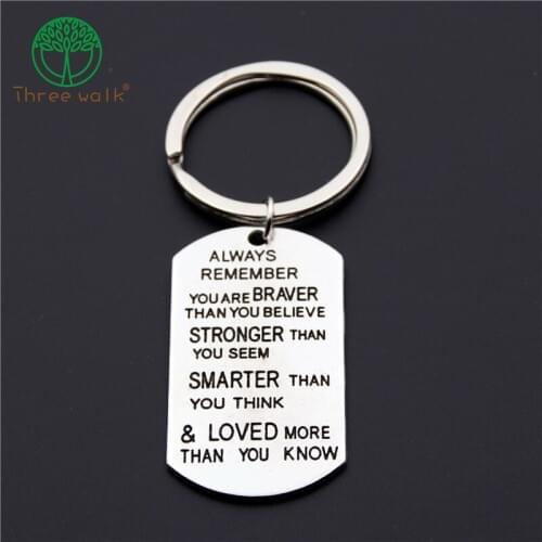 Encouragement Keychain Heart Engraved Dream A Better One Man Woman Uplifting Jewelry Stainless Steel Key Fob