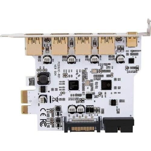 Add On Card USB 3.0 PCI-E Type C Expansion Card PCI Express PCI-E to USB 3.0 Controller 5Port + 1Port USB 3.1 PCI-E Card Adapter