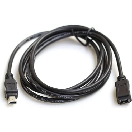 MINI USB 5 pin Male to Female Data Sync Charger Extension Cable Applicable to the car recorder GPS Navigator