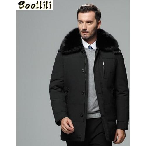 Hot Selling New Fashion 2020 Mens Winter Duck Down Coat Long Jacket Warm Parkas Hooded Blue Plus Oversize 4XL