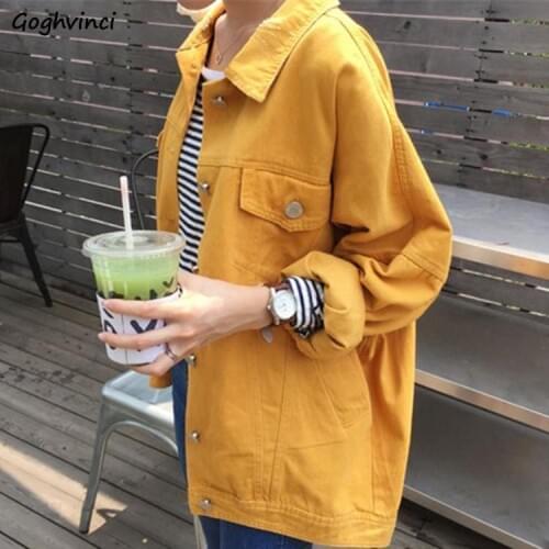 Jackets Women Pockets Turn-down Collar Leisure Chic Solid Simple Coats Womens High Quality Outwear Harajuku Streetwear All-match